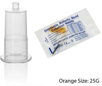 Uplift Picks Disposable Butterfly Blood Collection Needle Set For Veterinary Pet Care orange
