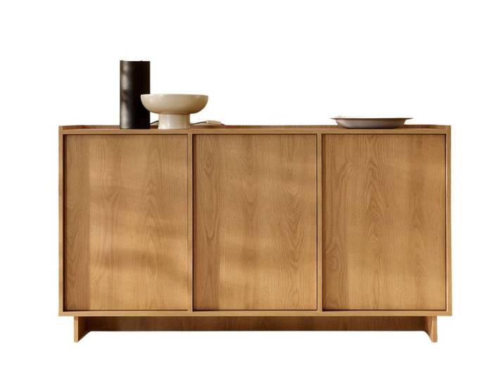 Compleo Kommode japandi KELLOS, Sideboard mit 3 Türen, Minimalistisches Design