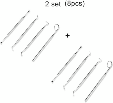 Modern Home Fixes Stainless Steel Dental Hygiene Kit For Plaque & Tartar Removal Professional Tools For Healthy Teeth set 2