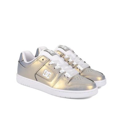 Sneaker DC SHOES "Manteca 4 LX", Damen, Gr. 6(37), gold (light gold), Obermaterial: Leder (Kuh) / Futter: Textil / Außensohle: Gummi., Schuhe Sneaker