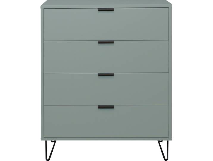 Kommode MÄUSBACHER Bonnie , grün (pine grün matt), B:81cm H:100cm T:45cm, Holzwerkstoff, Sideboards, Kommode, Kommode mit Drahtgestell