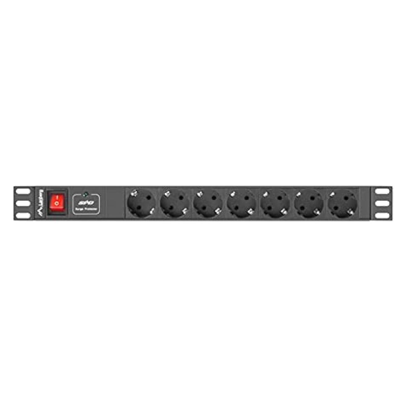 Lanberg PDU-07F-0200-IEC-BK Stromverteilereinheit (PDU) 7 AC-Ausgänge 1U (PDU-07F-0200-IEC-BK)