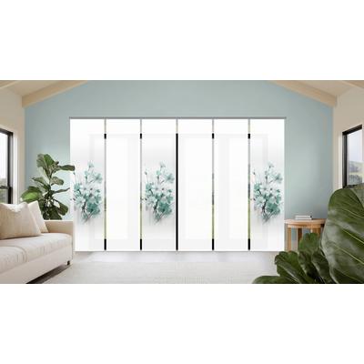Schiebegardine HOME WOHNIDEEN "LOTUS", weiß (mint), B:60cm H:245cm, Polyester, Gardinen, Schiebewand Seidenoptik, SET, Digitaldruck