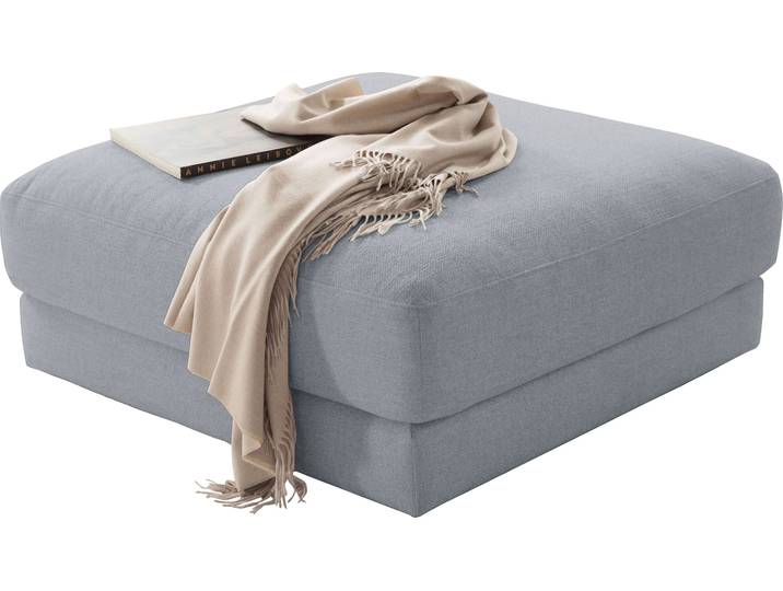 Polsterhocker, Struktur, Light Blau, 100×49×100 cm, Mit Fleckenschutz, Modern, Candy-Polstermöbel