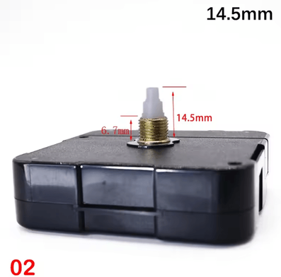 Inspire Curations Silent Quartz Clock Movement Kit DIY Long Shaft Wall Clock Repair Mechanism 14.5mm