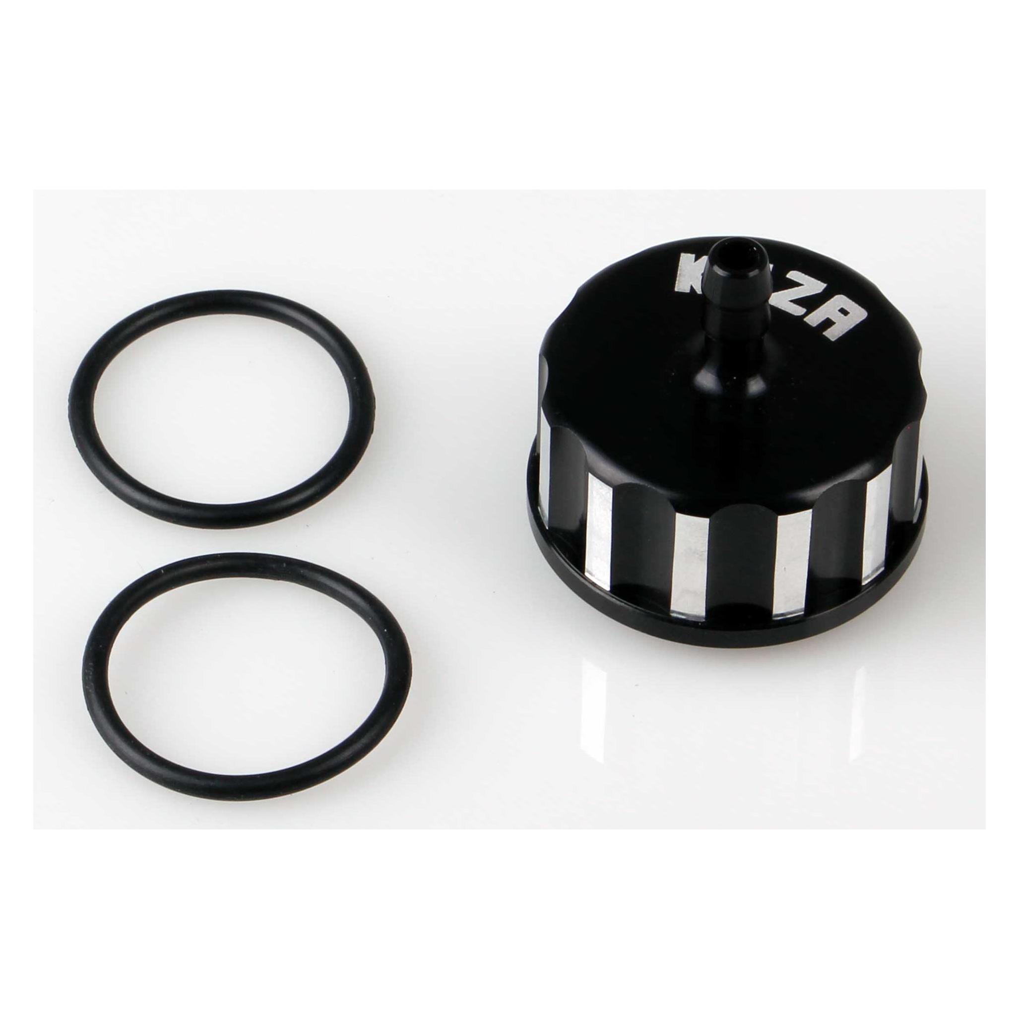 Kuza pet flachen verschluss alu schwarz mit o-ring (KAG02481B)