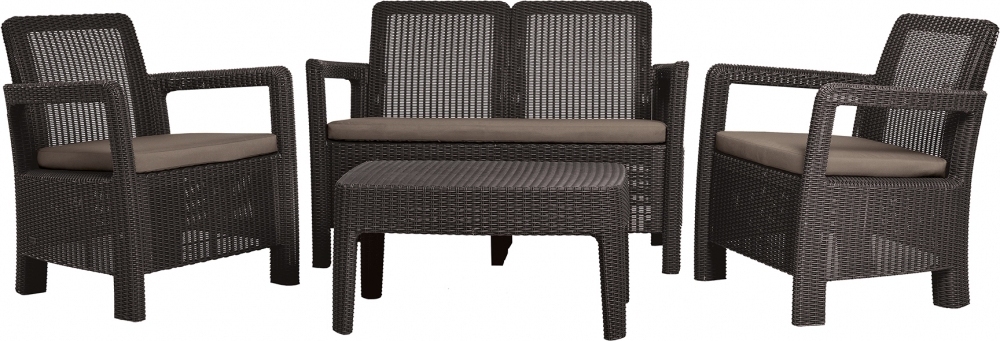 Gartengarnitur KETER TARIFA Lounge Garnitur - Braun