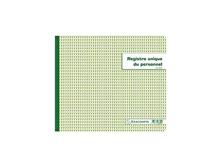 EXACOMPTA Piqure Registre Unique du Personnel 27 x 32 cm 40 Pages