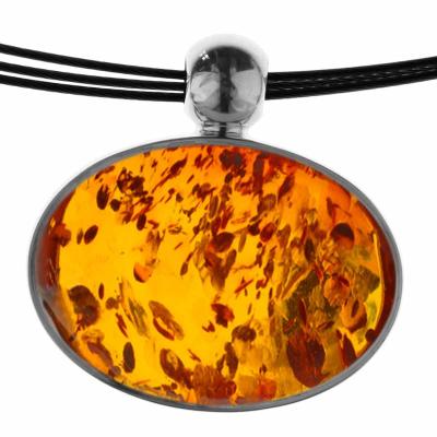 Collier OSTSEE-SCHMUCK "Ostsee-Schmuck Collier Classic 18 x 13 mm" Gr. 42, silber, Halsketten, Damen, 42cm, Silber 925 (Sterlingsilber), L: 42, Collier