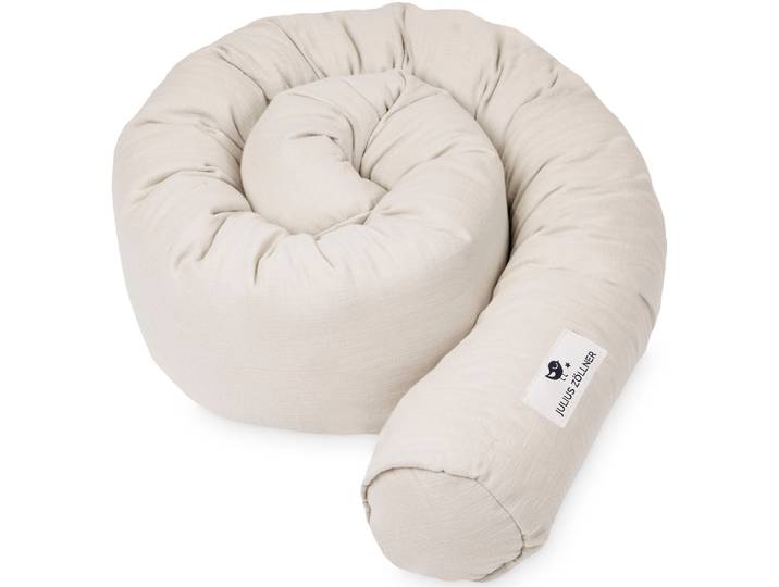 Nestchenschlange JULIUS ZÖLLNER Musselin , beige (sand), Bezug: 100% Baumwolle. Füllung: 100% Polyester, Bettnestchen, Nestchenschlange, Made in Germany
