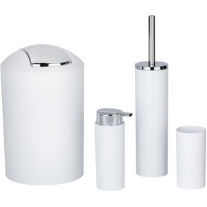 Wenko Badaccessoires-Set Calvo 24077800, 4-teilig, aus Kunststoff, weiß