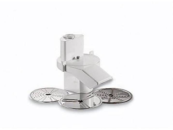 Bosch Durchlaufschnitzler MUZ6DS3, Edelstahl-Scheiben, Schneide-Wendescheibe, Reibscheibe, Raspel-Wendscheibe, weiß, passend für die MUM6 Küchenmaschine