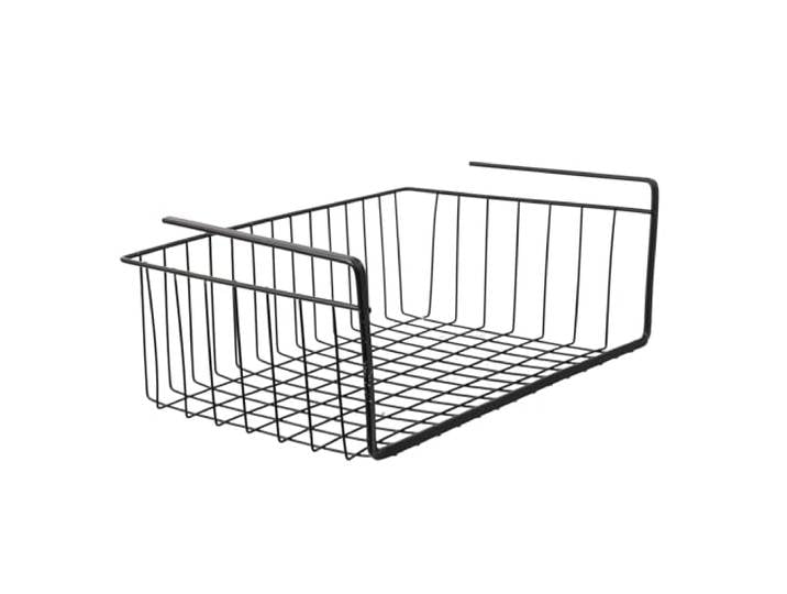 JE CHERCHE UNE IDEE Panier Suspendu en Métal Filaire Organisation Noir Métal filaire\, panier suspendu\, rangement et organisation\, placards et étagères\, cuisine ou dressing\, noir