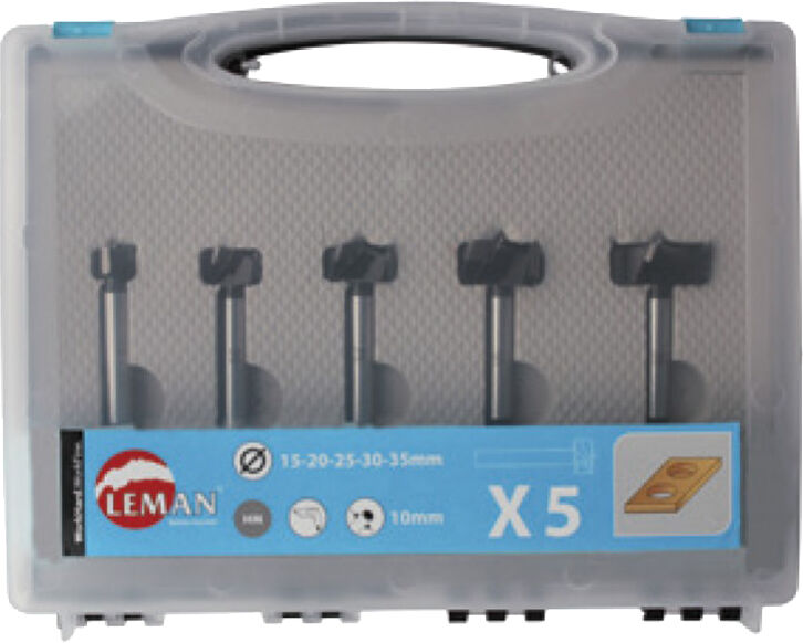 Coffret de 5 mèches à façonner à fond plat PRS.00100.7 LEMAN 100.700.05