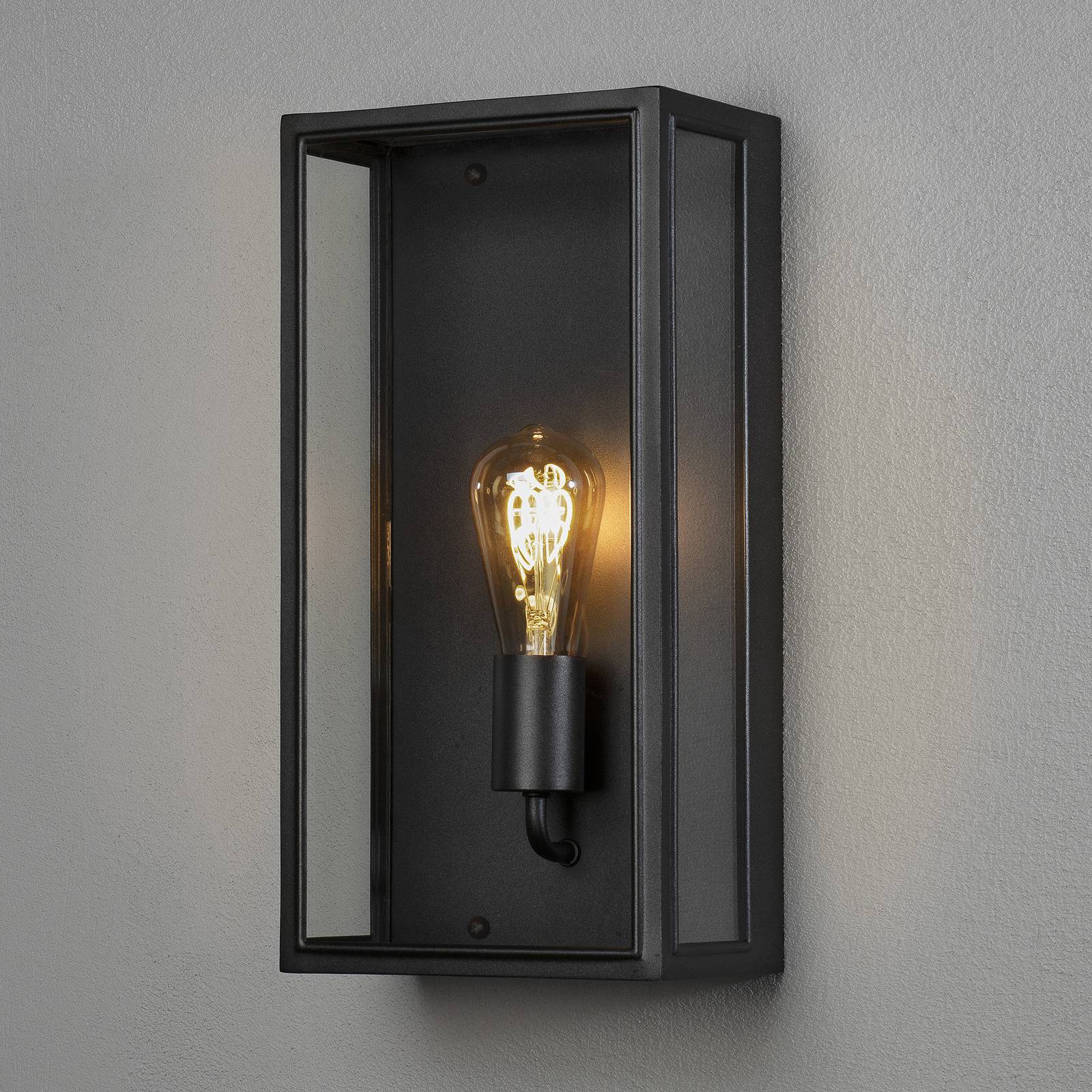 Konstsmide Outdoor Wall Light Carpi, dimmable, Black, Aluminium, Modern, Outdoor Wall Light