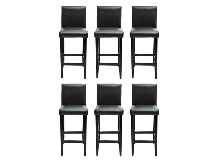 VidaXL - Barhocker kunstleder, One Size, Schwarz