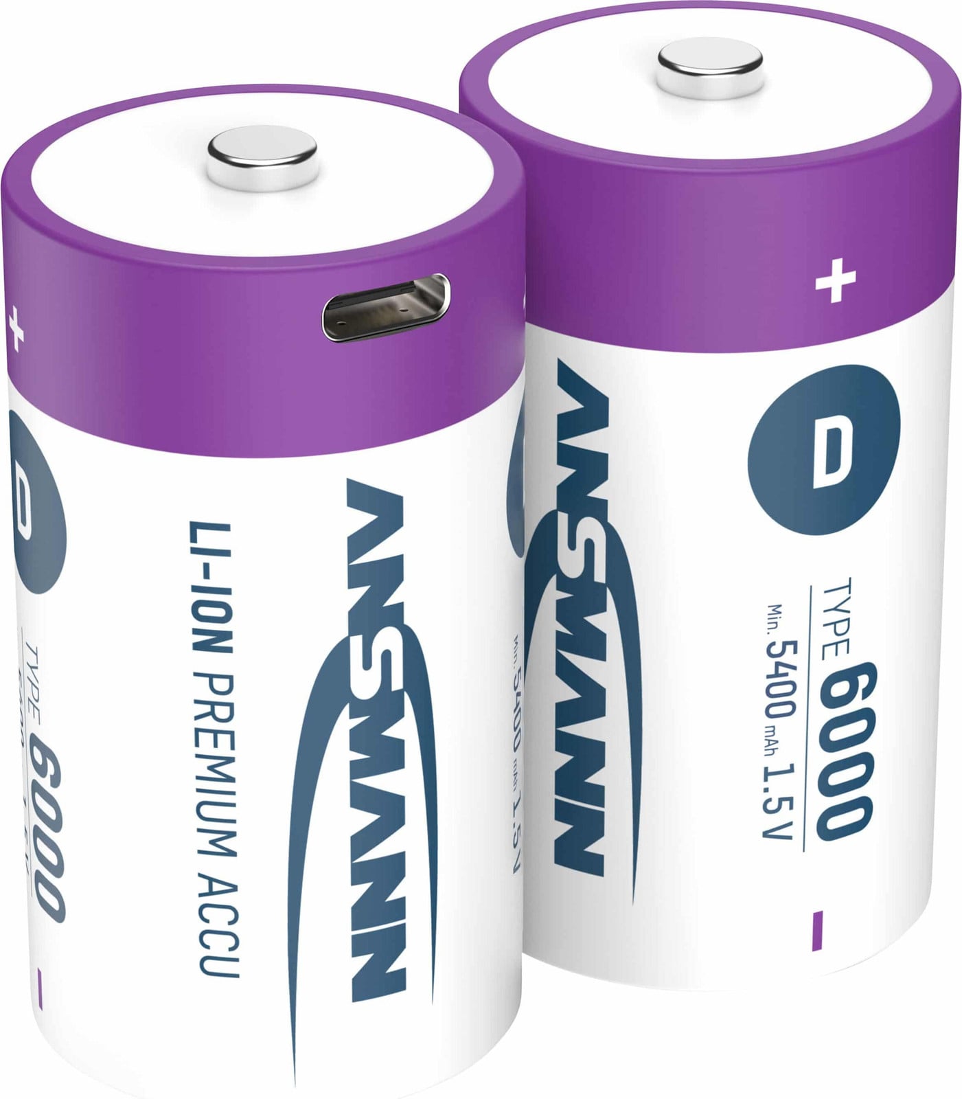 ANSMANN 1314-0005 2 Akkus 6000 Mono D 5.400 mAh