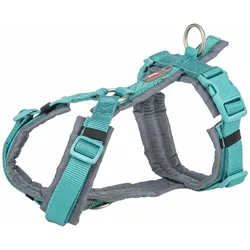 Trixie Hondentuig Premium Trekking Aqua / Grafiet Grijs - 70-85X2,5 Cm (L, Hund), Halsband + Leine