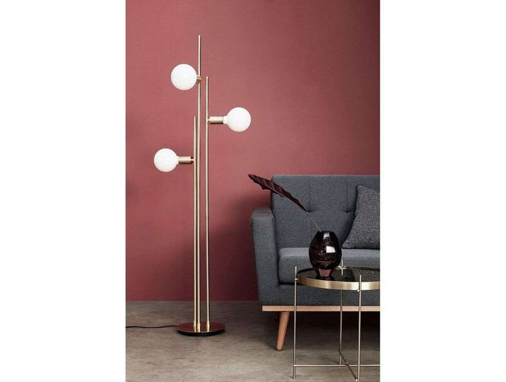 Balance Stehleuchte Brass/Opal - Hübsch - Wohnzimmer - Metall