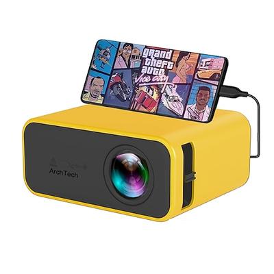 ArchTech YT500 LED Mini Projektor 320x240 Pixel Unterstützt 1080P USB Audio tragbarer Heim Mediaplayer Heimkino Video Beamer VS YG300 Valentinstagsgeschenk