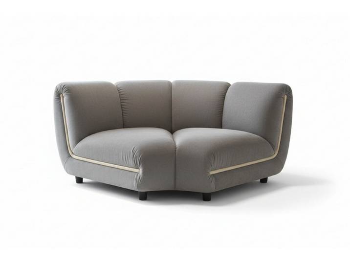 KAWOLA Sessel LAYLA – Eckelement Samt – Sofa Modul – Designer Sessel, Ideal für modulare Sofas, bequemer Velvet-Bezug & hoher Sitzkomfort