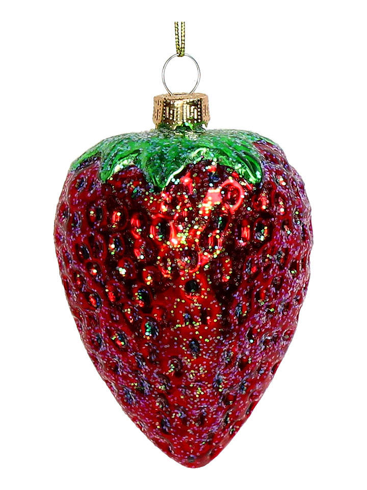 Kersten Baumschmuck "Strawberry" in Rot/ Rosa - (H)10 cm - onesize