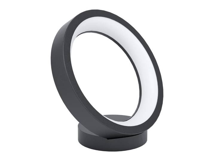 Eglo Led-Tischleuchte Connect, Schwarz, Weiß, Metall, Kunststoff, rund, 27x26.5 cm, Farbwechsler, Farben fixierbar, Smartphone-Steuerung, Farbtemperaturwechsler, Lampen & Leuchten, Innenbeleuchtung, Tischlampen