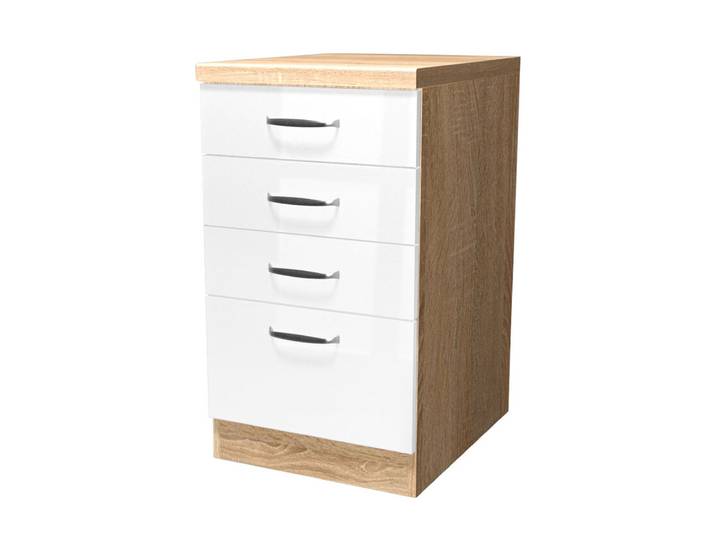 Schubladenschrank LUKE Sonoma Eiche /weiß