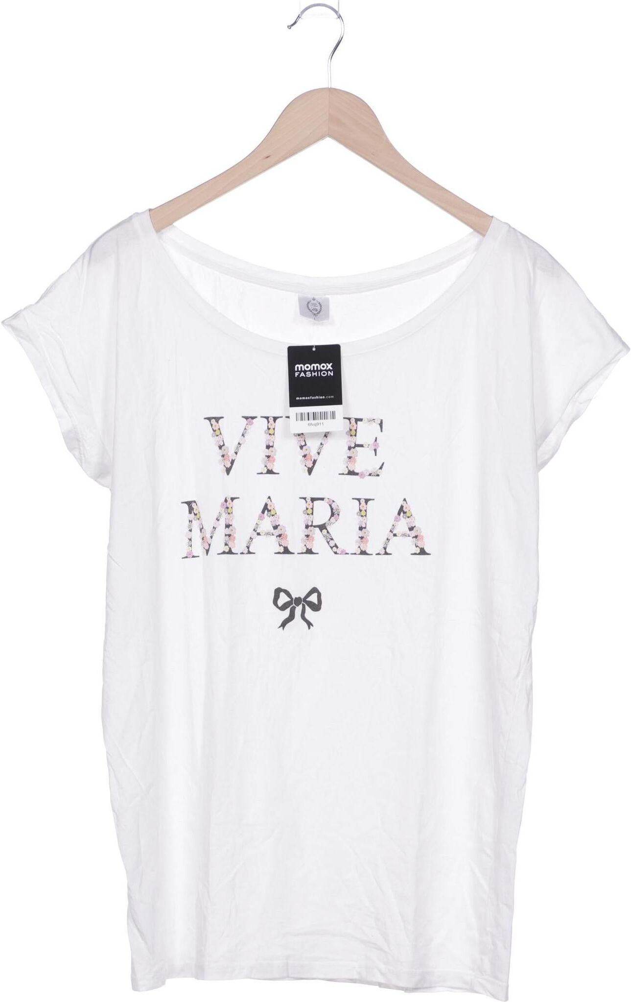 Vive Maria Damen T-Shirt, Weiß, Gr. L, Baumwolle - Second Hand