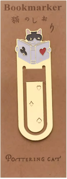 Inspire Essentials Gold Plated Cat Bookmark Folder Clip Cute Reading Label 10
