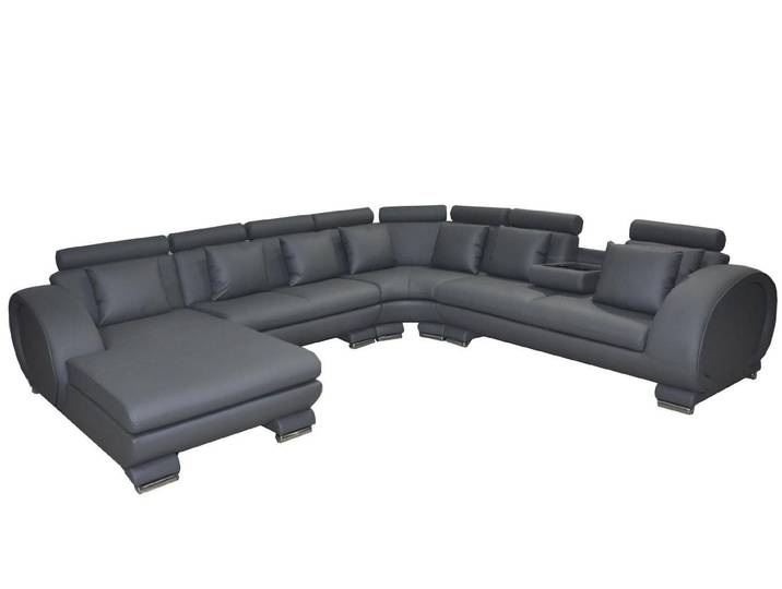Xlmoebel Ecksofa Eck Ledersofa in modernem Design mit bequemen Polstern, Hergestellt in Europa