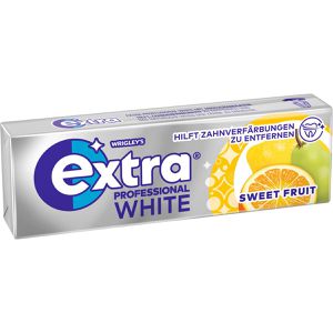 Extra Kaugummis Professional White, Sweet Fruit, zur Zahnpflege, zuckerfrei, Riegel mit 10 Dragees