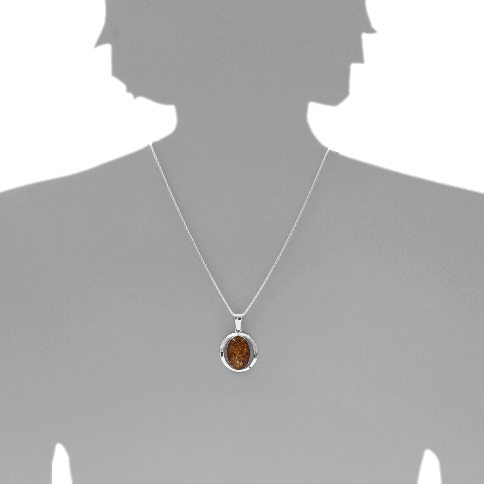 Kette mit Anhänger OSTSEE-SCHMUCK "Ostsee-Schmuck Kette mit Anhänger Hanna Kette mit Anhänger Hanna" Gr. 45, silber (weiß, neutral), Halsketten, Damen, 45cm, Silber 925 (Sterlingsilber), L: 42, Kette mit Anhänger