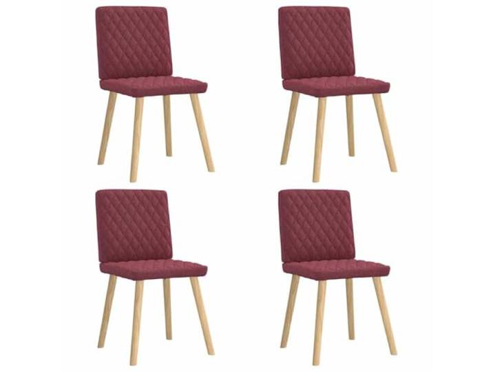 Set mit 4 Esszimmerstühlen, Bordeaux, Polyestergewebe mit Struktur Dicke Schaumstoffpolsterung, langer Sitzkomfort, moderner Stil, einfache Pflege, vielseitig einsetzbar