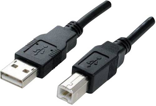 Manhattan USB-Kabel USB 2.0 USB-A Stecker, USB-B Stecker 1.80 m Schwarz vergoldete Steckkontakte, UL-zertifiziert 333368-CG