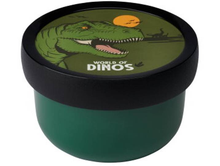 Mepal fruitbox Campus - 300 ml - Inclusief fruitvorkje - Sluit goed af - Snackdoosje - Dino