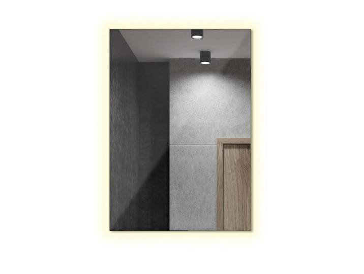Tulup LED Spiegel 70 cm x 50 cm Rechteckig Warmweiß 3000 K, Blaugrau, Glas, 70x50x2.4 cm, Spiegel, Wandspiegel