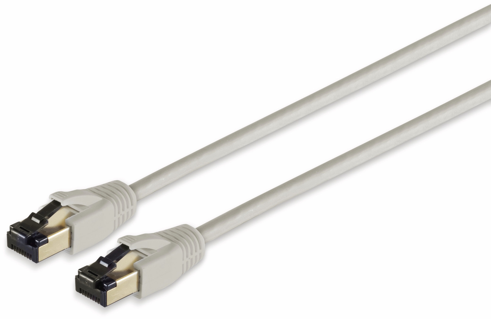 S-CONN CAT8.1 netwerkkabel met RJ45 connector, S/FTP afgeschermd, LZSH mantel, 5 meter, grijs