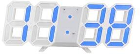Universal Stock LED Digital Wall Clock With Alarm, Date & Temperature Display For Home And Office blue
