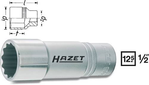Hazet 900TZ-14 Außen-Sechskant Steckschlüsseleinsatz 14mm 1/2" (12.5 mm)