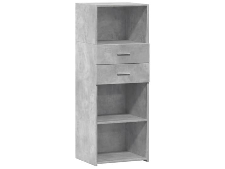 KGFHERENB Highboard Betongrau 45x42,5x124 cm Holzwerkstoff Schrank Kompakter Beistellschrank in Beton-Optik für Wohnzimmer & Flur. Bietet viel Stauraum bei geringem Platzbedarf.