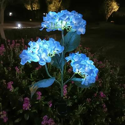 Perfect Picks Market Solar Hydrangea Flower Lights LED Heads For Outdoor Yard, Garden & Pathway Decoration Solar Hydrangea Flower Lights LED Heads For Outdoor Yard, Garden & Pathway Decoration