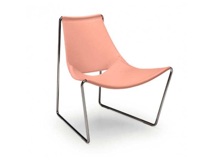 SIÈGE LOUNGE DESIGN EN CUIRE ET MÉTAL APELLE