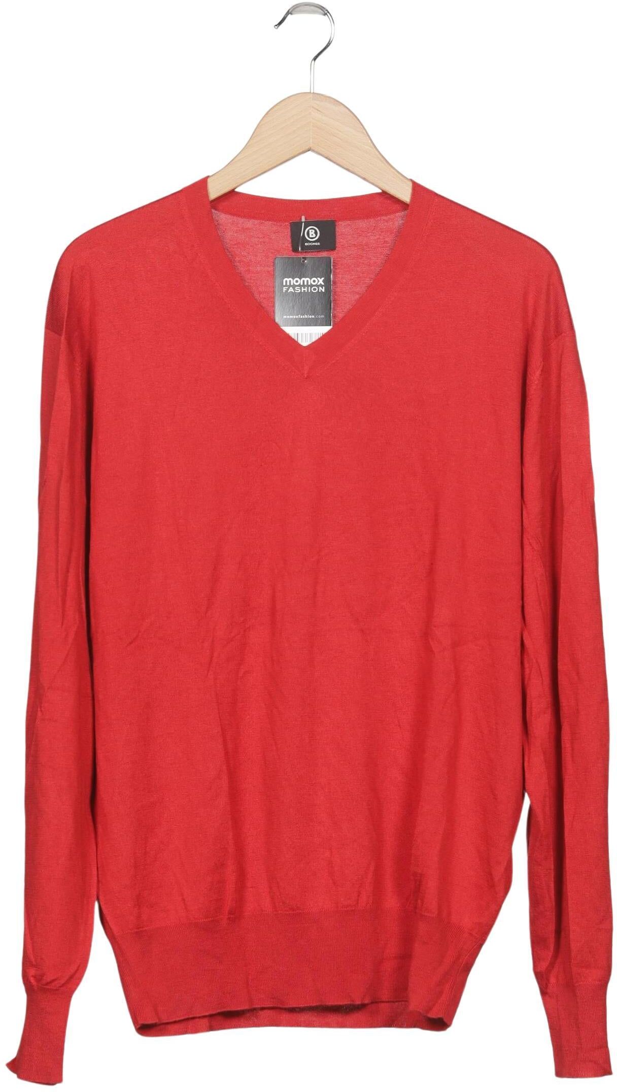 Bogner Herren Pullover, Rot, Gr. EU 50, Schurwolle / Seide - Second Hand