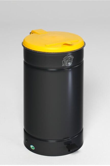 VAR Euro-Pedal Couvercle en plastique jaune anthracite 60 l (1074)