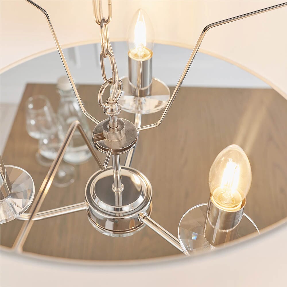 Cindy Silver 3 Light Pendant Ceiling Light