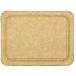 Greenuso MONOUSO - Pappschale Kraft "Flower" 18x24cm 345g/m2 (50 Stück)