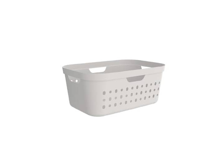 Rotho Jona Wasmand 39L Jona, kunststof (PP gerecycled), wit, 39l (56,6 x 38,5 x 23,3 cm), niet van toepassing