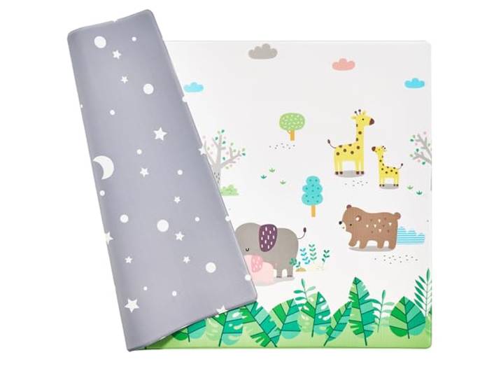 VEVOR Krabbelmatte, 2,1 x 1,4 m, Spielmatte, rutschfeste, Baby-Spielmatte aus PVC, Bodenmatte, wasserdichte Spielunterlage, für Babys, Kleinkinder, Säuglinge, Spielteppich zum Spielen und Liegen