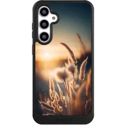 Nivocase Hülle für Samsung Galaxy S23 FE Handyhülle NIVOcore Case Schwarz Natur Sonne Pampasgras (Samsung Galaxy S23 FE), Smartphone Hülle, Schwarz